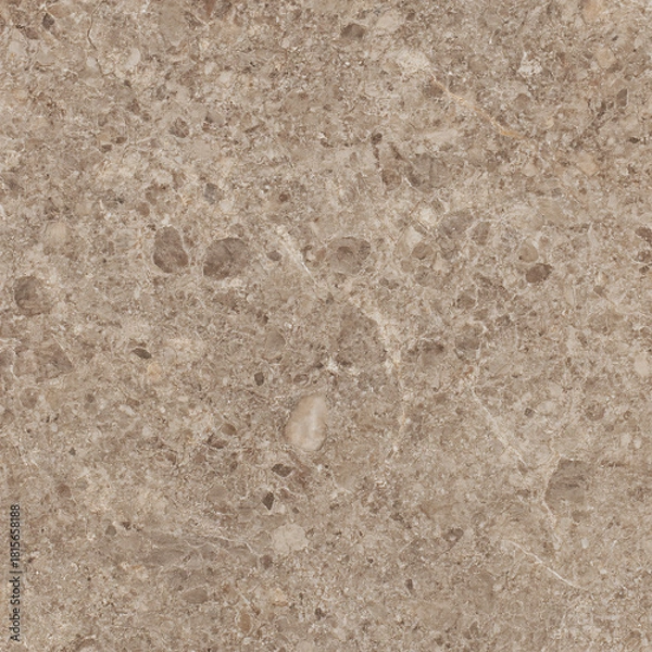 Fototapeta Natural Brown Stone Texture Background. Beige Granite or Limestone Surface with Granular Pattern. Earthy Travertine Floor Design