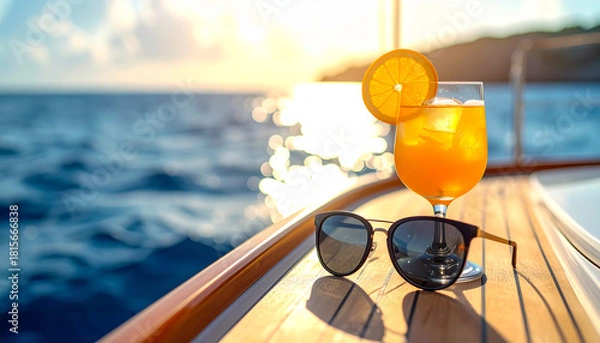 Fototapeta Summer Yacht Holiday Scene Ai Generated