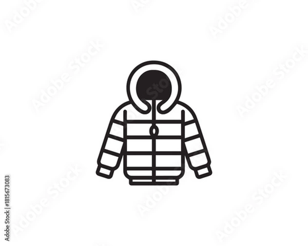Fototapeta Winter jacket icon vector design illustration