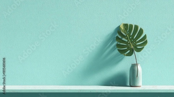 Fototapeta Green spring floral pattern illustration with flower, leaf, and tree concept design for decoration or card frame