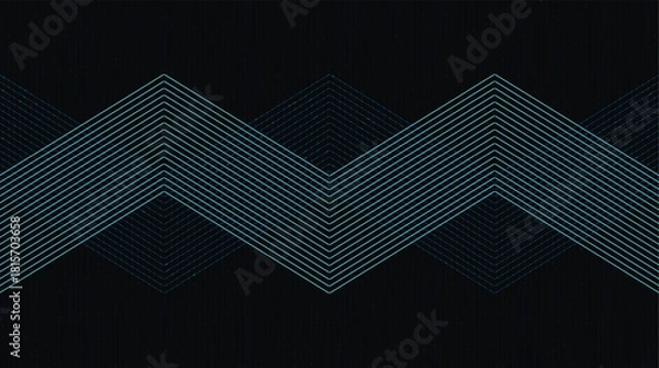 Obraz Waving Tech Line System on Technology Background,Digital and electronic Concept design,Vector illustration.