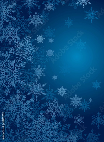 Obraz snowflake blue background with copy space for your text