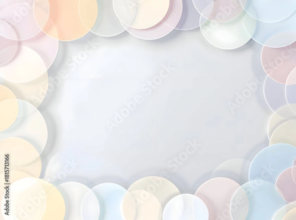 Obraz Pastel Translucent Circle Frame Background