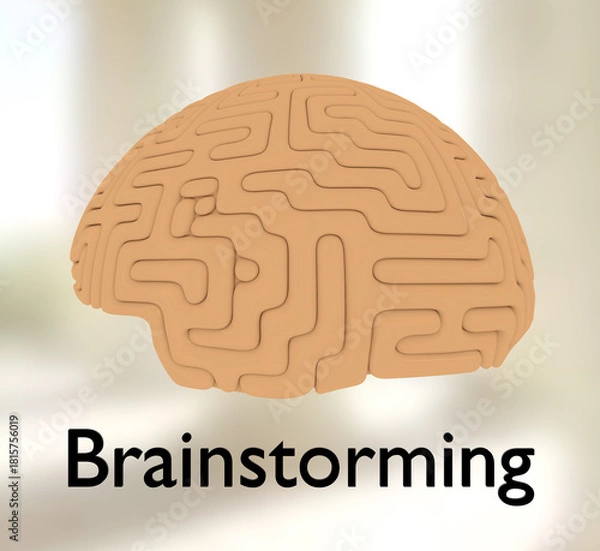 Fototapeta Brainstorming - Information concept