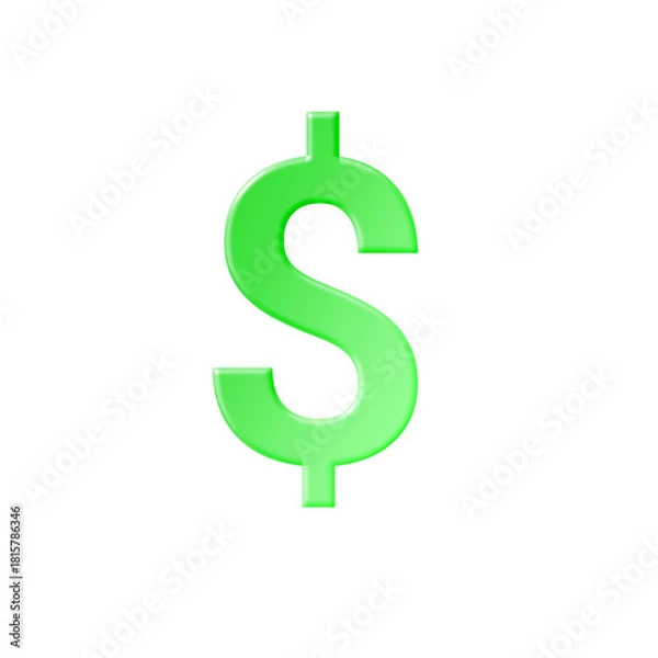 Obraz dollar sign on white background