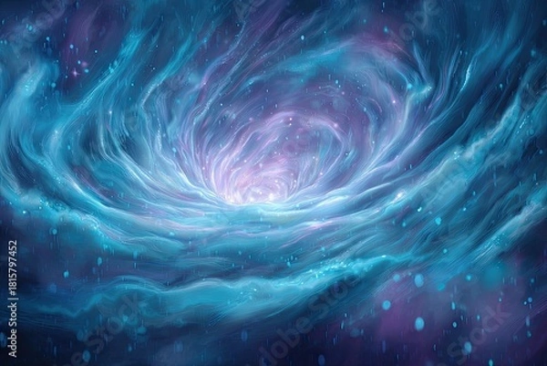 Obraz Abstract Spiral Galaxy With Vibrant Colors