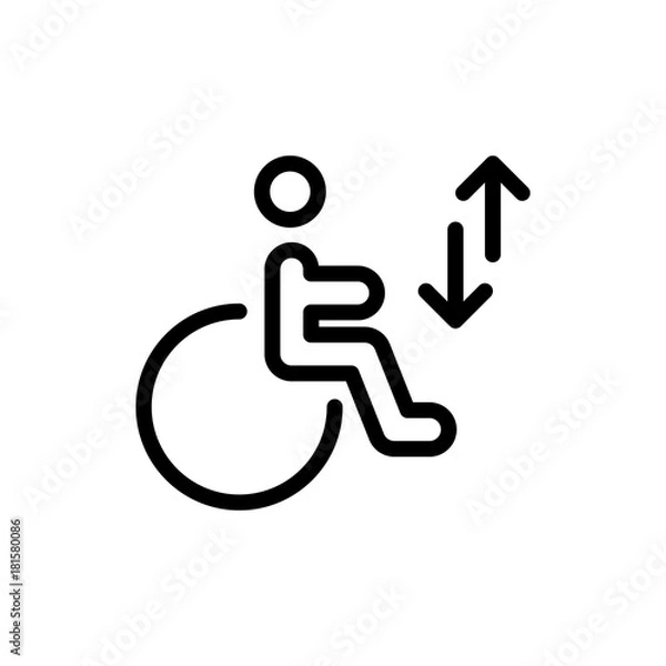 Fototapeta Disabled flat icon