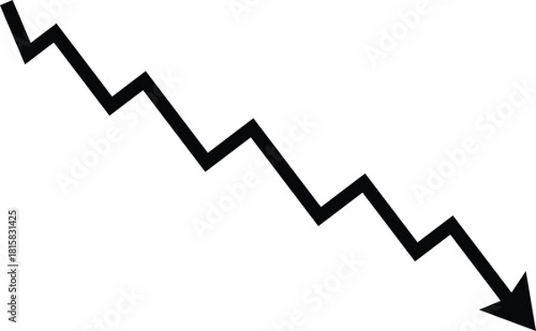 Fototapeta Decline arrow icon Vector