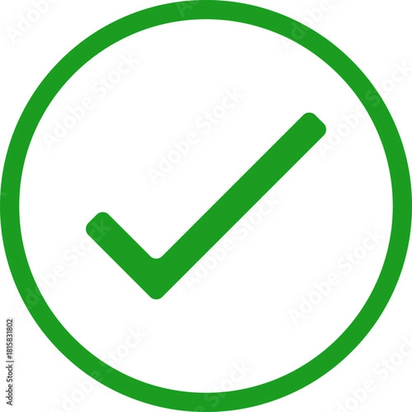 Fototapeta Checkmark in circle icon Vector