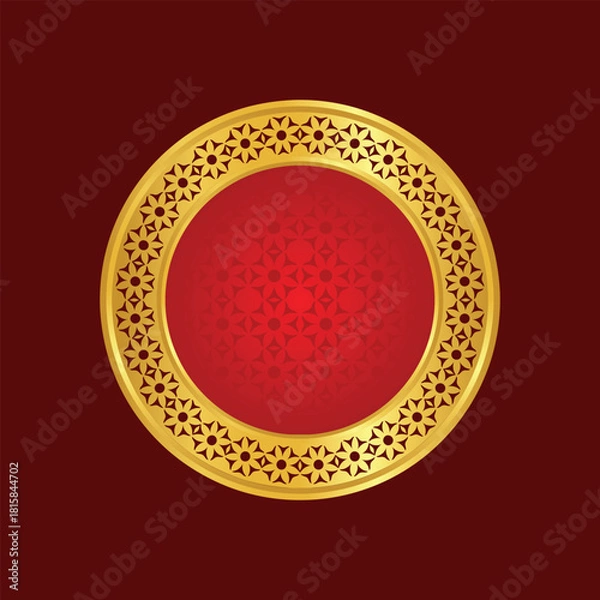 Obraz Golden luxury circular frame 