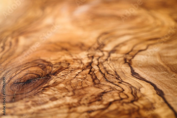 Obraz Angle closeup shot of olive wood surface