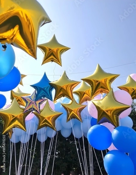 Obraz Christmass background with stars