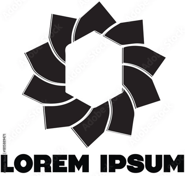 Obraz abstract logo design octagonal floral logo,