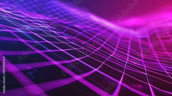 Obraz Purple_holographic_grid_tech_background