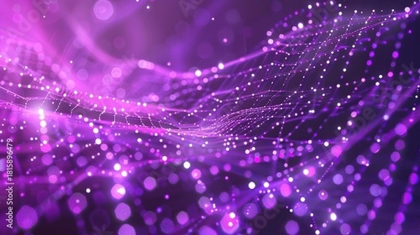 Obraz Purple_holographic_grid_tech_background