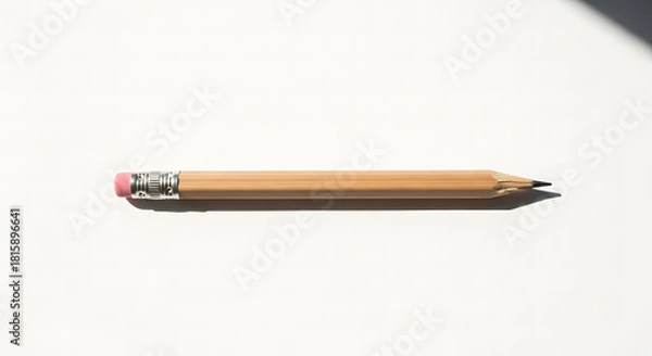 Obraz Sharpen your focus with this simple pencil still life, perfect for highlighting precision, education, and the beauty of minimalist design in your projects