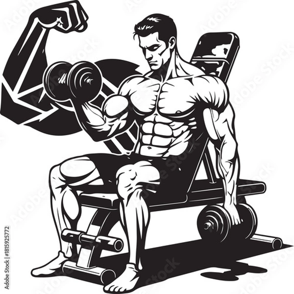 Obraz Gym Workout Silhouettes Bundle 