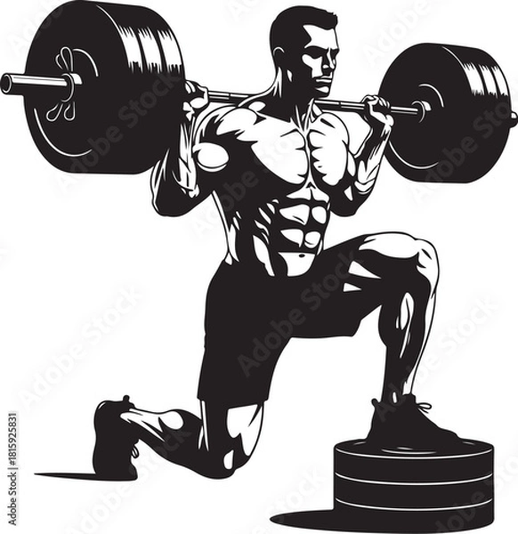 Obraz Gym Workout Silhouettes Bundle 