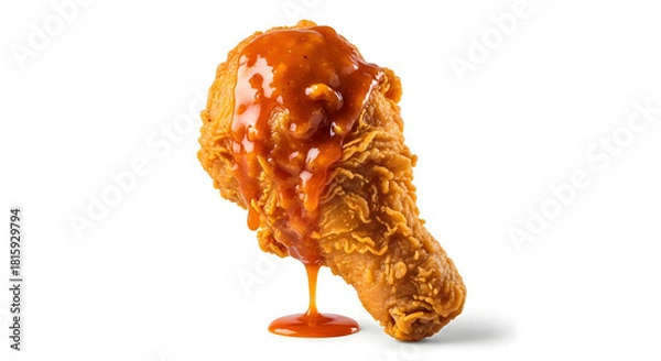 Fototapeta smoked sausage on a white background