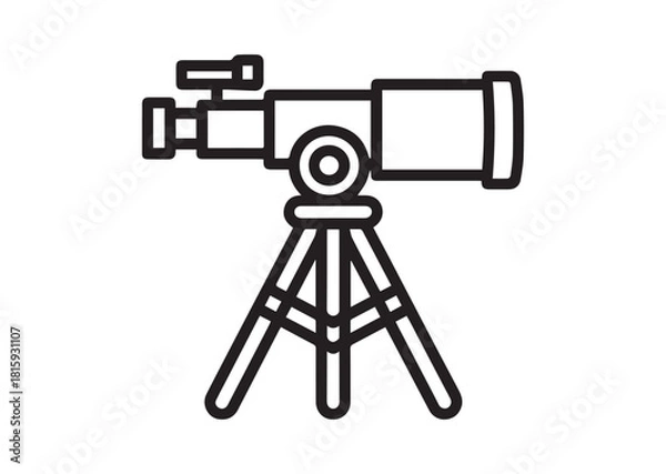 Obraz Telescope Line art vector