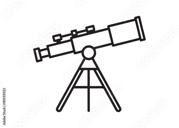 Obraz Telescope Line art vector