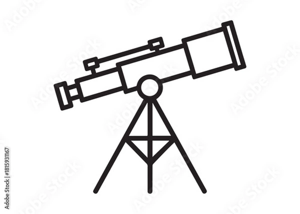 Obraz Telescope Line art vector