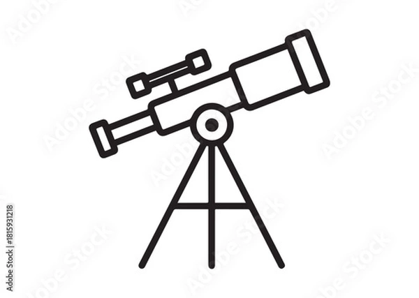 Obraz Telescope Line art vector