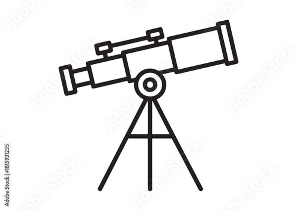 Obraz Telescope Line art vector