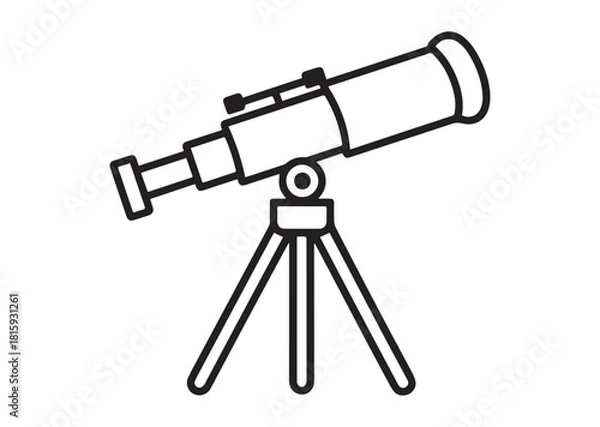 Obraz Telescope Line art vector