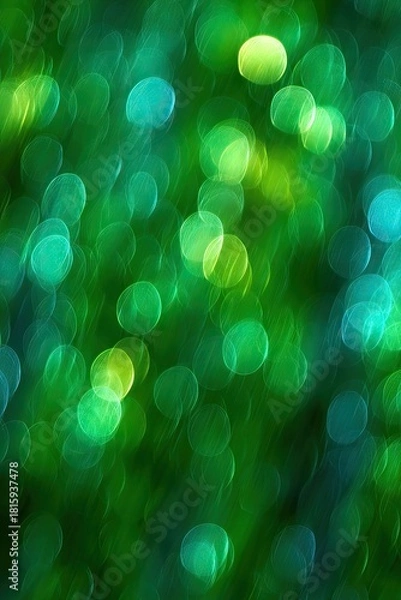 Fototapeta Abstract Bokeh Background With Green And Teal Colors