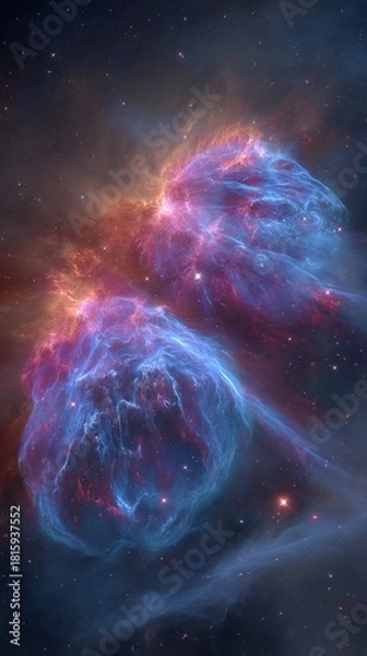 Fototapeta Colorful Nebula In Deep Space