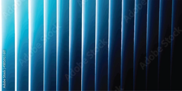 Fototapeta Abstract blue lines background vertical stripes with light and shadow modern design for wallpaper and presentation