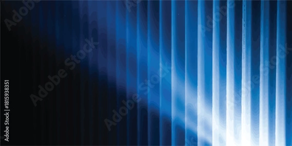 Fototapeta Abstract blue light streaks background vertical lines with glowing effect suitable for technology or futuristic themes