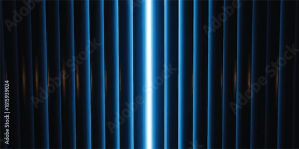 Fototapeta Abstract blue light streaks background vertical lines with glowing effect perfect for technology or futuristic concepts