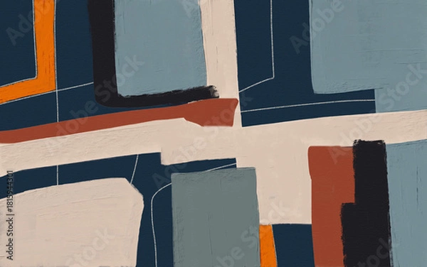 Fototapeta Abstract art creativity, modern artistic design, texture effects, fine wall art decor, print material, knife painting strokes, elegant abstract style, mural art, home decoration, artistic expression