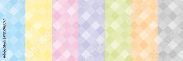 Obraz Multi-Color Diagonal Mosaic Graphic Style Set