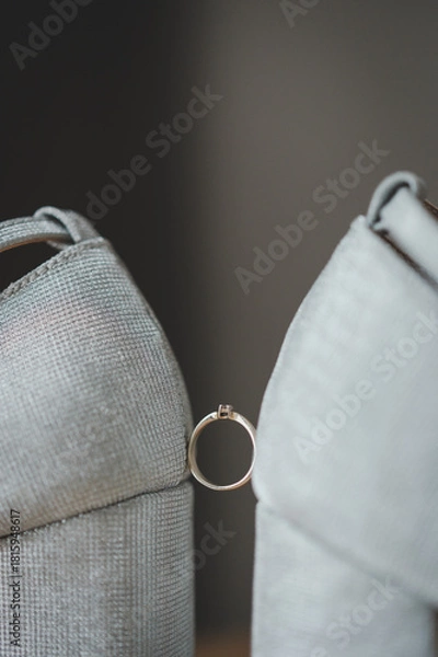 Obraz zipper bag on black background