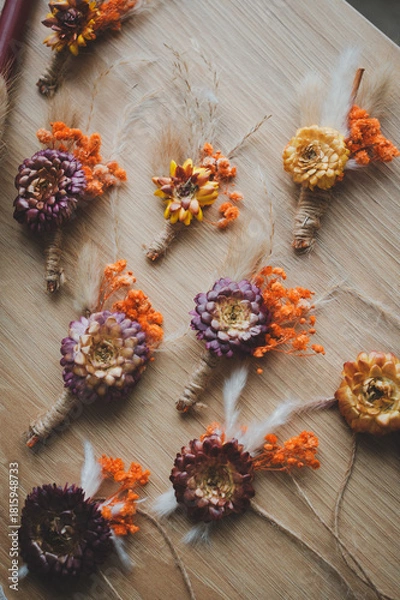 Obraz christmas cookies on wooden background