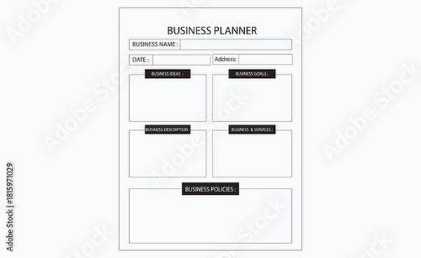 Obraz business planner notebook interior design