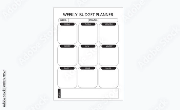 Obraz weekly Book Budget Tracker