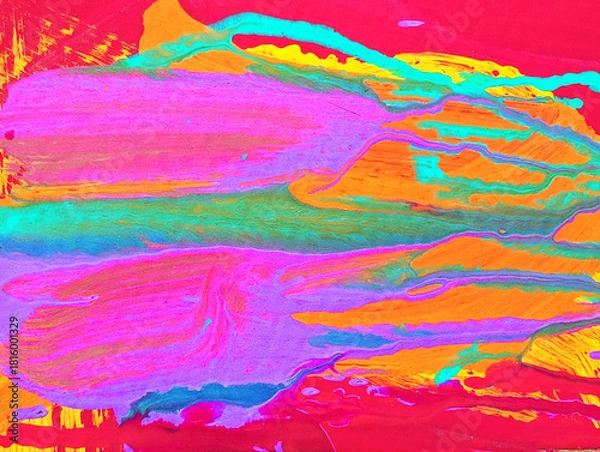 Obraz Colorful Abstract Lines Pattern with Dynamic Brush Strokes 36