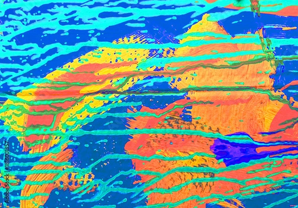 Obraz Colorful Abstract Lines Pattern with Dynamic Brush Strokes 37