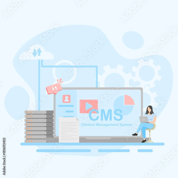 Fototapeta Integrated Digital Content Solution for Media Access on All Devices