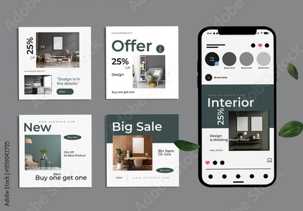 Obraz Interior Social Media Post