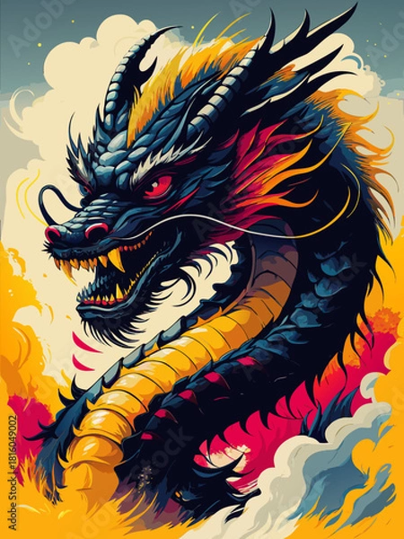 Obraz drago cinese 019