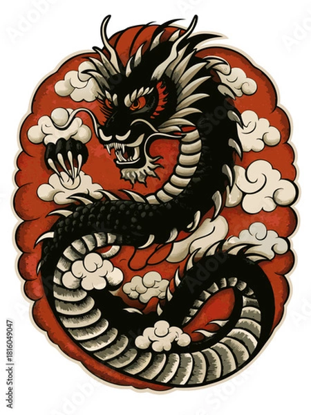 Obraz drago cinese 014