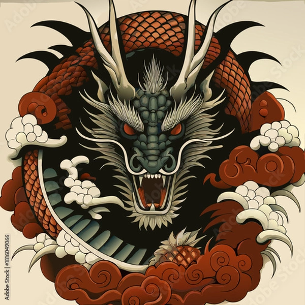 Obraz drago cinese 013