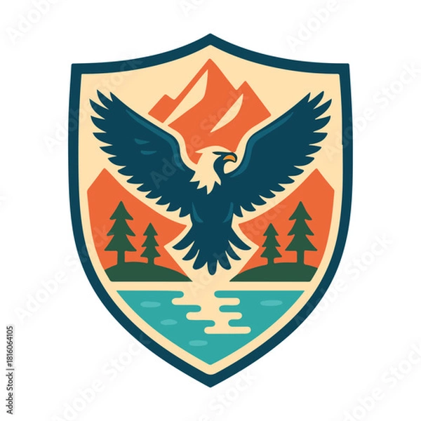 Fototapeta Eagle’s Mountain Shield Svg