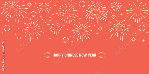 Fototapeta happy new year firework celebration background, sparkle