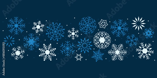 Fototapeta winter snowflake background, design element for christmas
